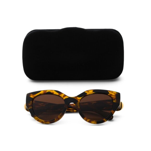 GUCCI Havana Brown 52mm Round Sunglasses - Picture 1 of 2
